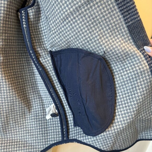 Reformation Giles Plaid Wool Shirt Jacket / Blue / M - Picture 8 of 16